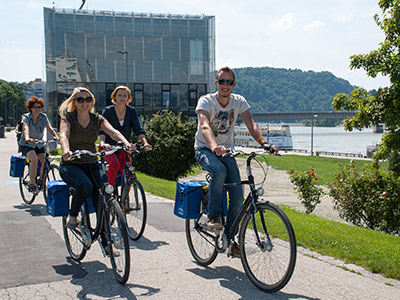 Radfahrer in Linz